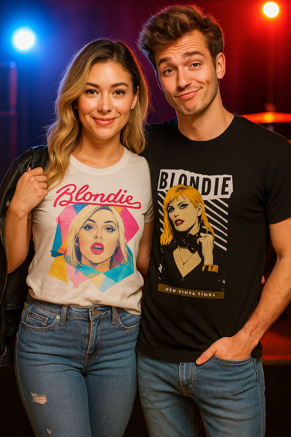 Tops BLONDIE. polera Casual unisex Punk Rock estampado