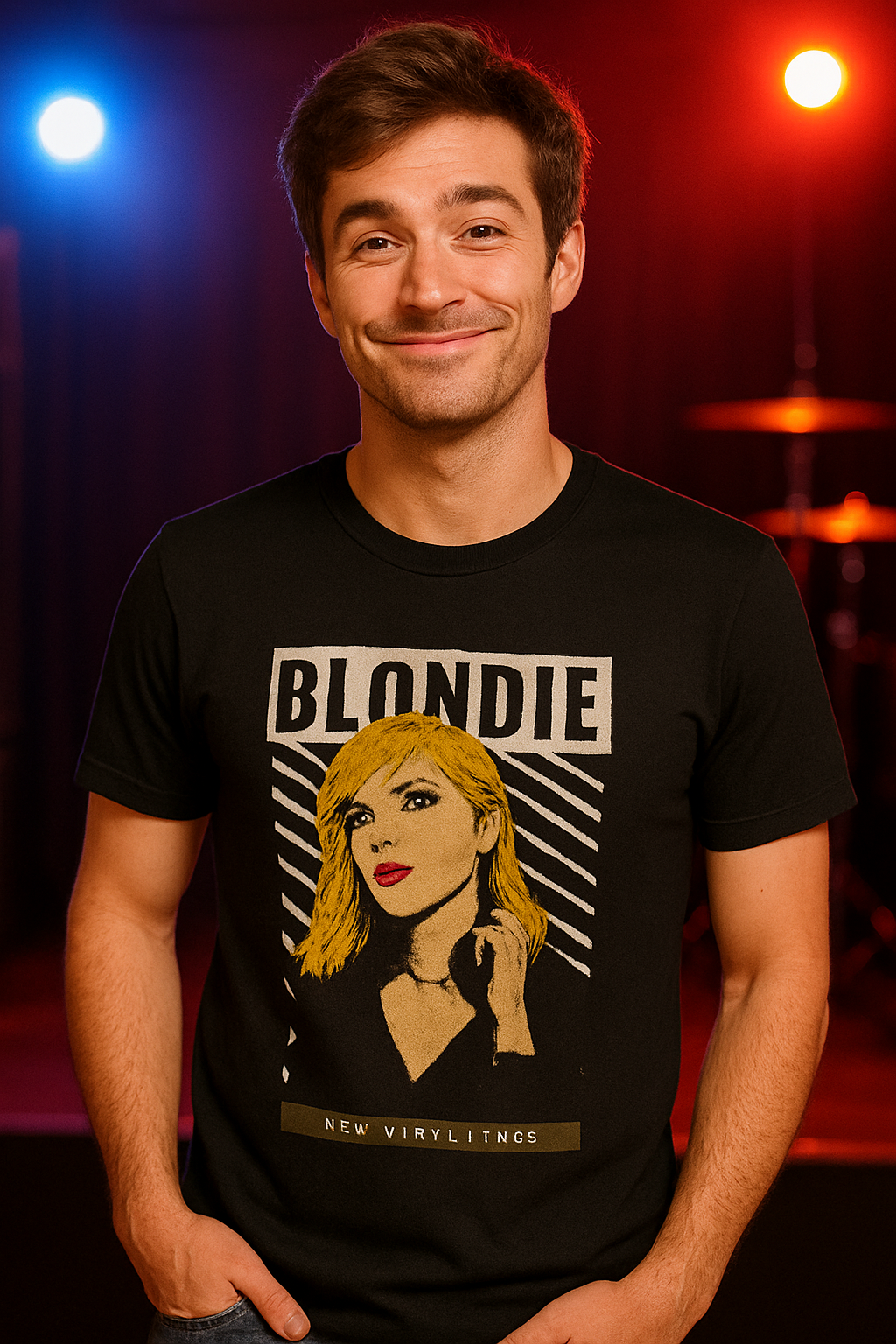 Tops BLONDIE. polera Casual unisex Punk Rock estampado