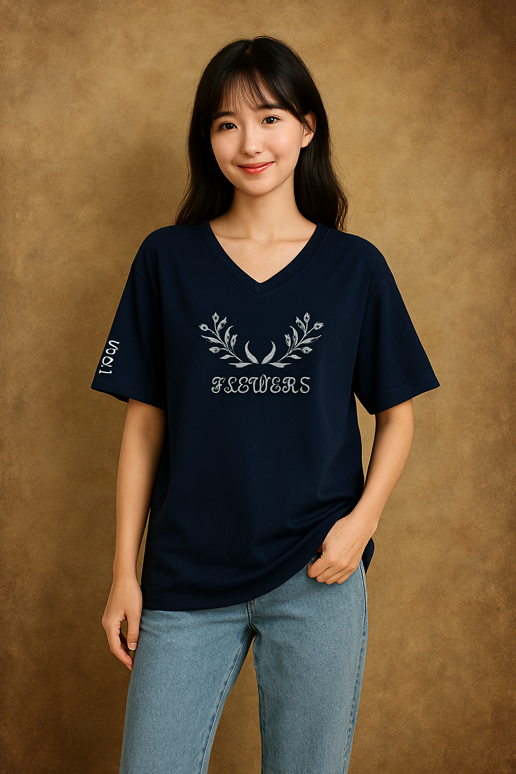 Polera 100%  Algodón, estilo coreano holgado.
