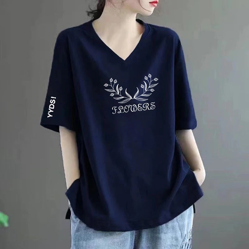 Polera 100%  Algodón, estilo coreano holgado.