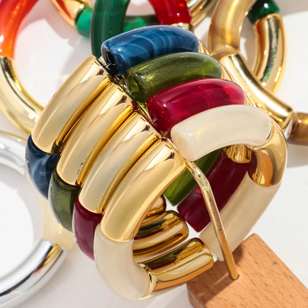 Brazalete de cuentas multicolor