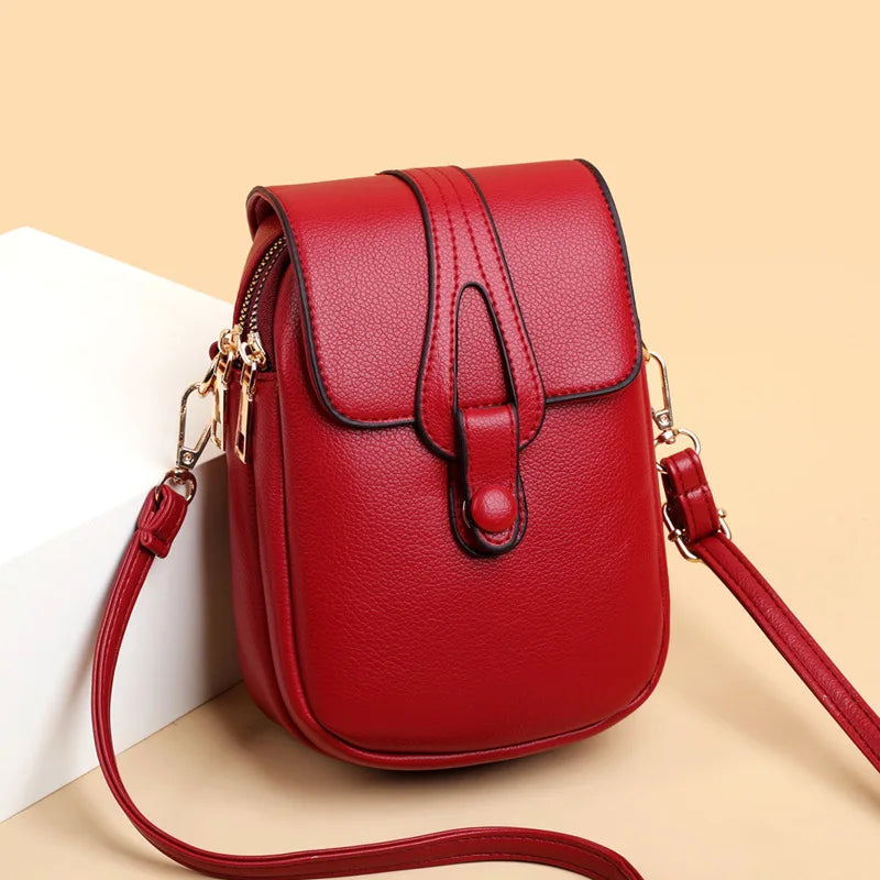 Mini bolso  de cuero multifuncional