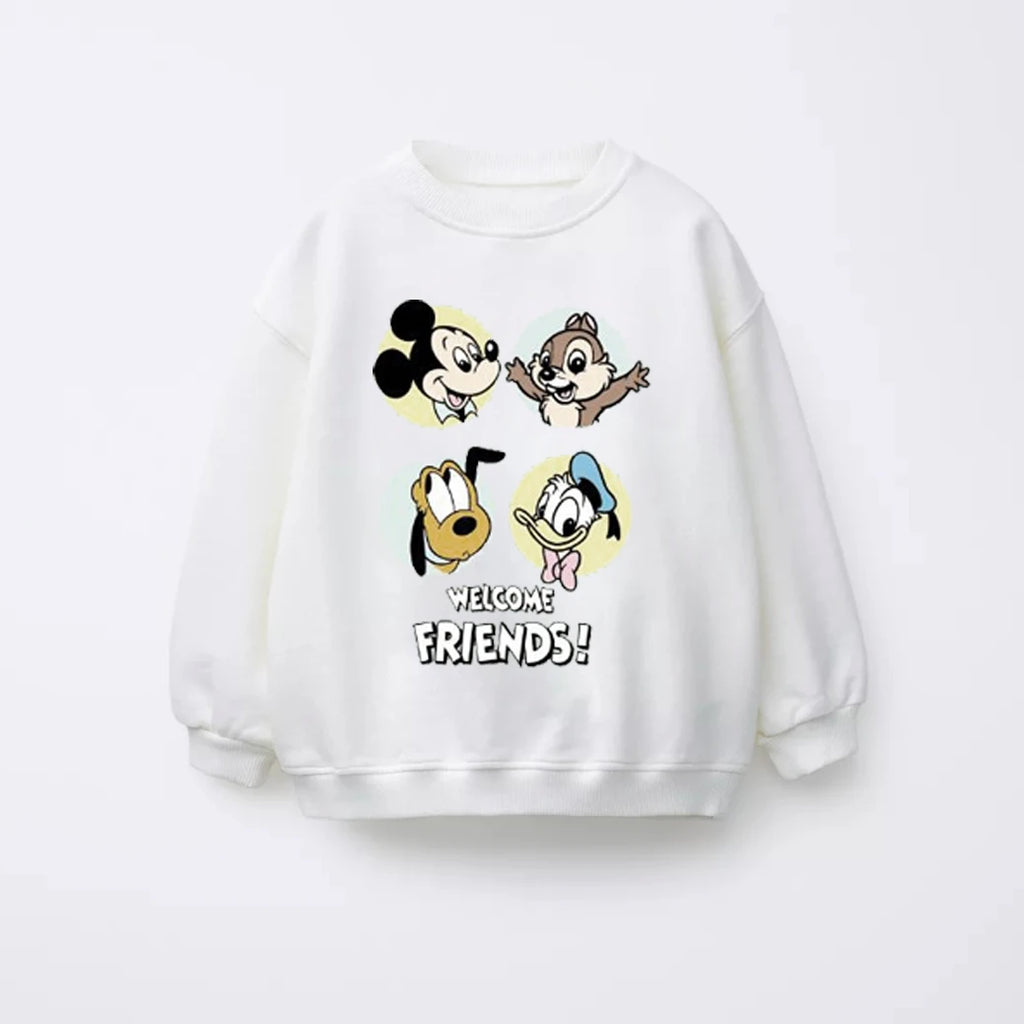 poleron moda Con estampado de dibujos animados  para niños y niñas