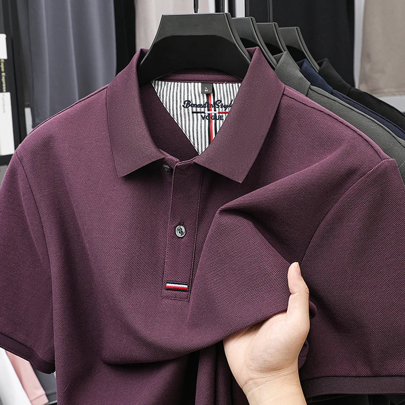 Camiseta color sólido manga corta