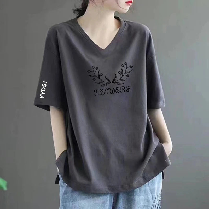 Polera 100%  Algodón, estilo coreano holgado.