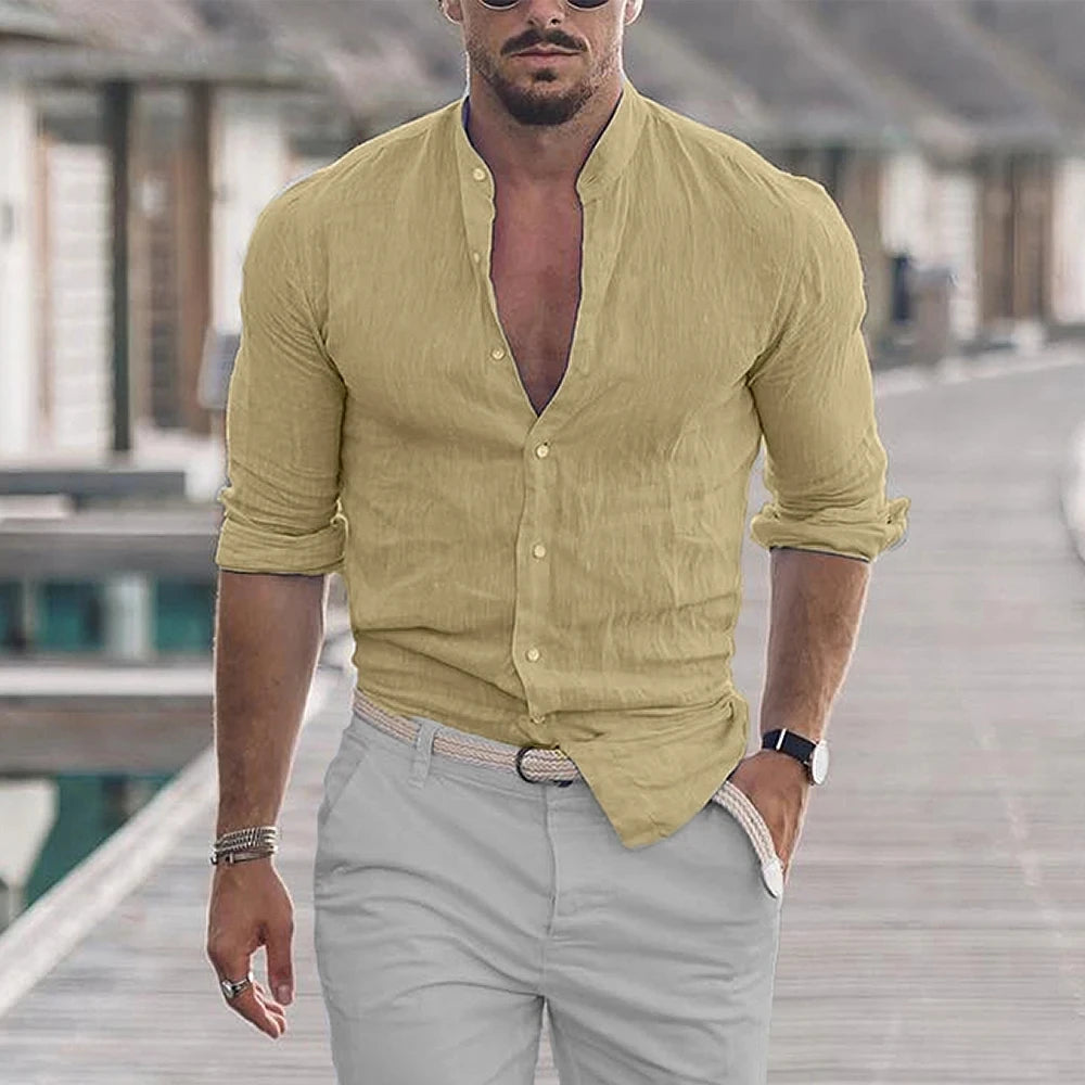 Camisas de lino de algodón