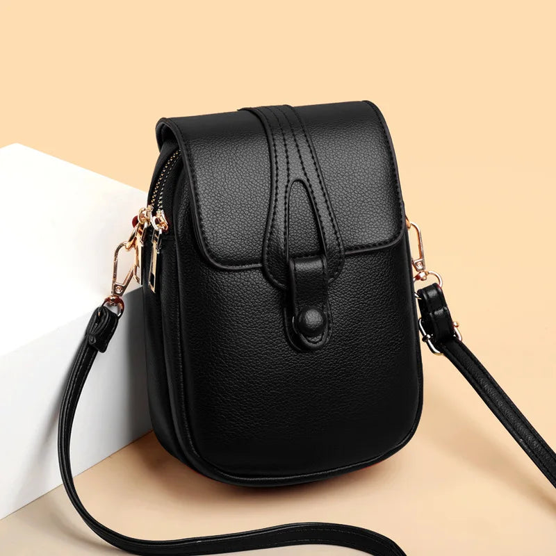 Mini bolso  de cuero multifuncional
