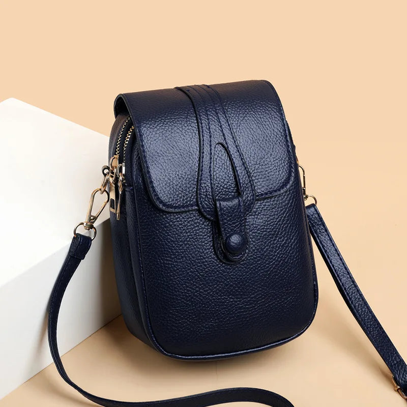 Mini bolso  de cuero multifuncional