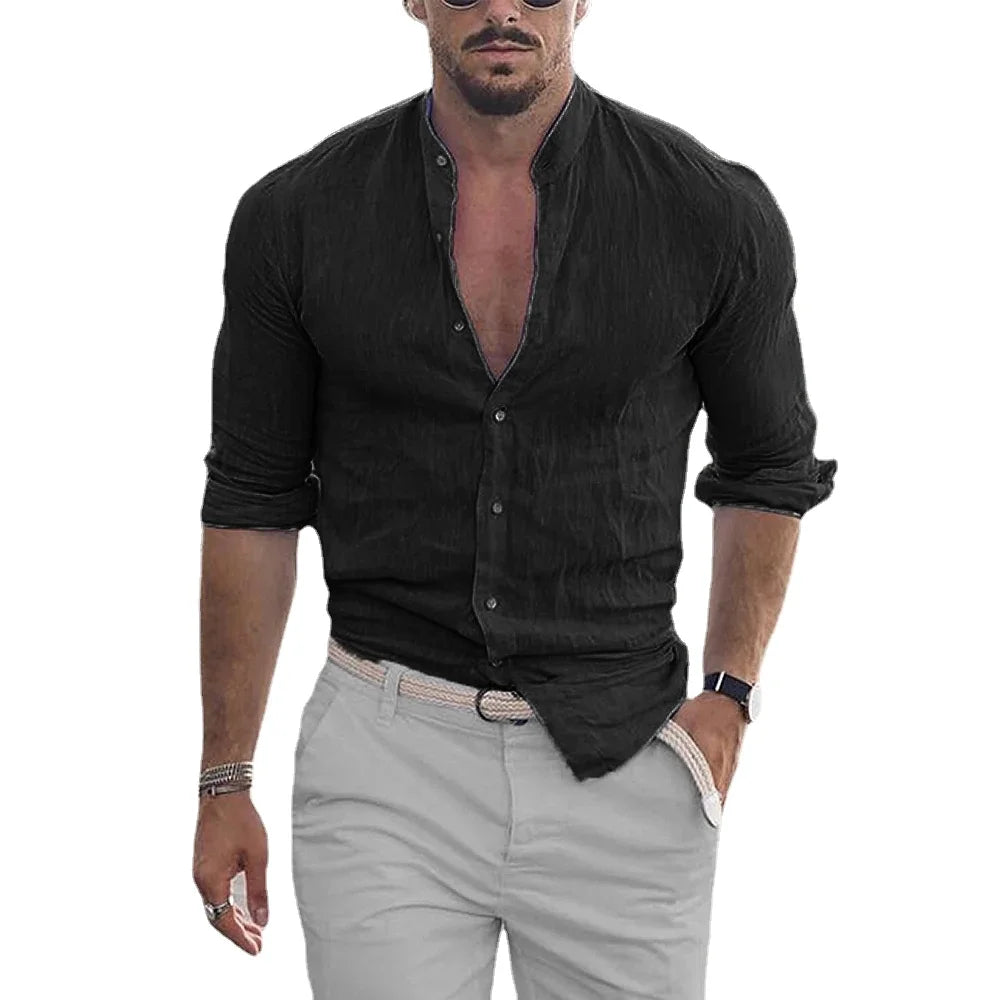 Camisas de lino de algodón