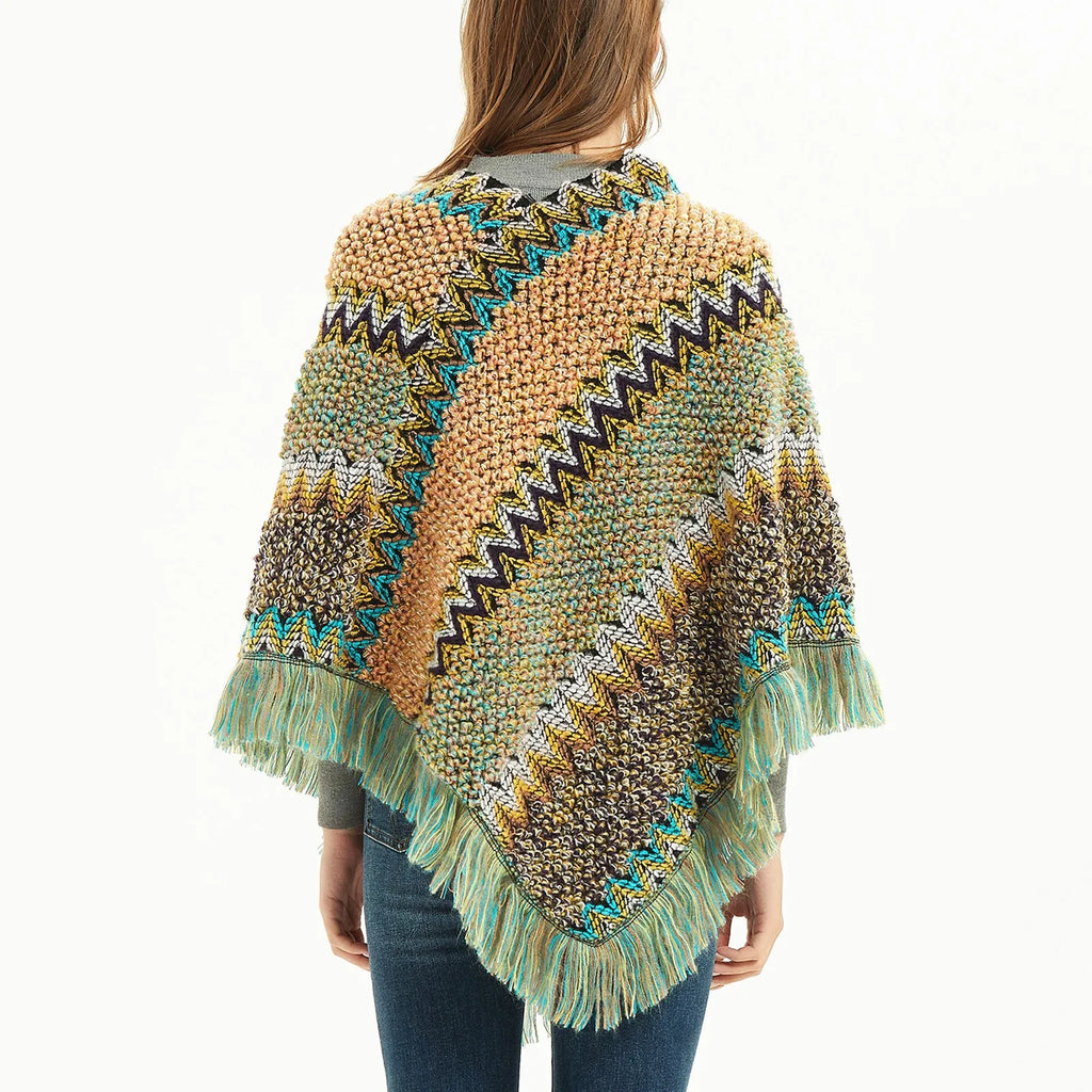 Poncho casual para mujer, Moda Vintage.