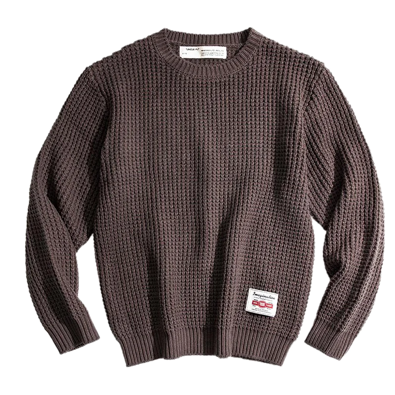 Sweater RETRO grueso  de cuello redondo hombre