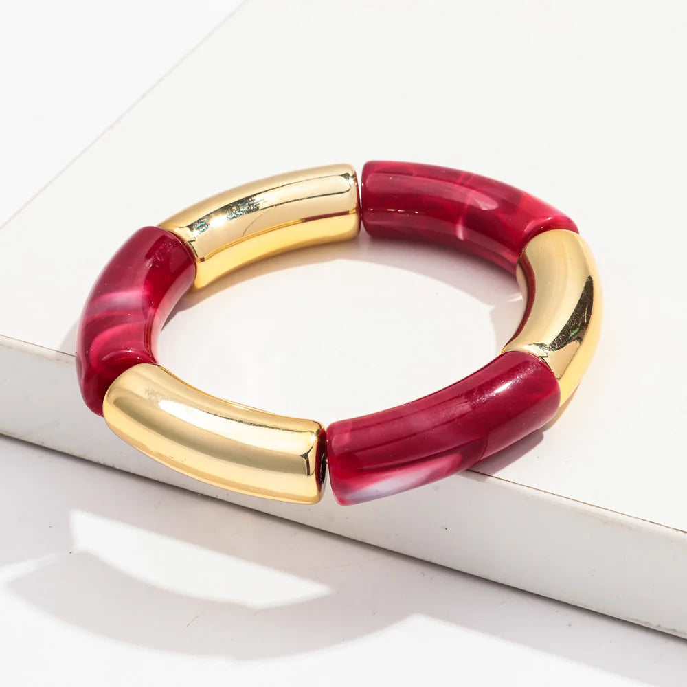 Brazalete de cuentas multicolor