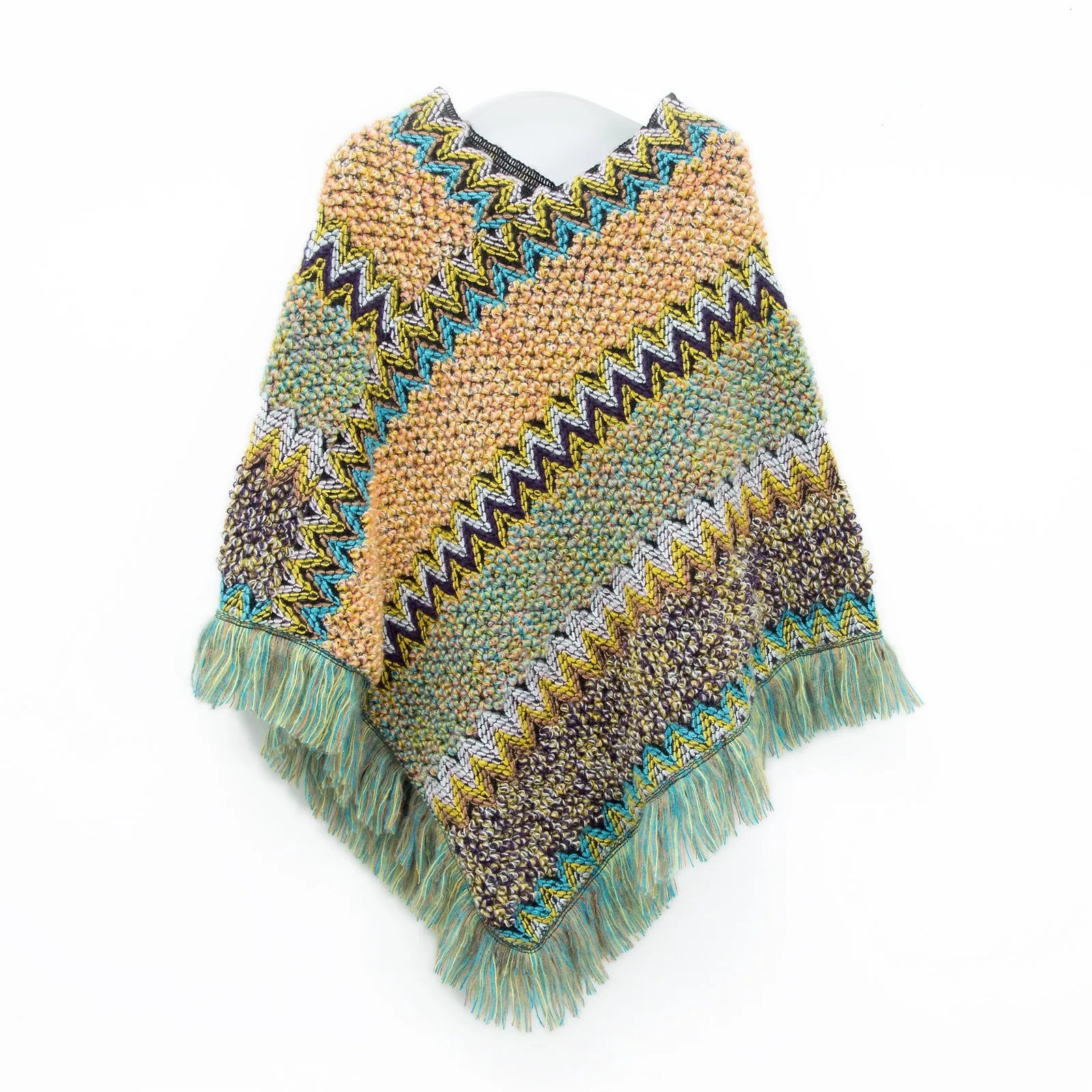 Poncho casual para mujer, Moda Vintage.