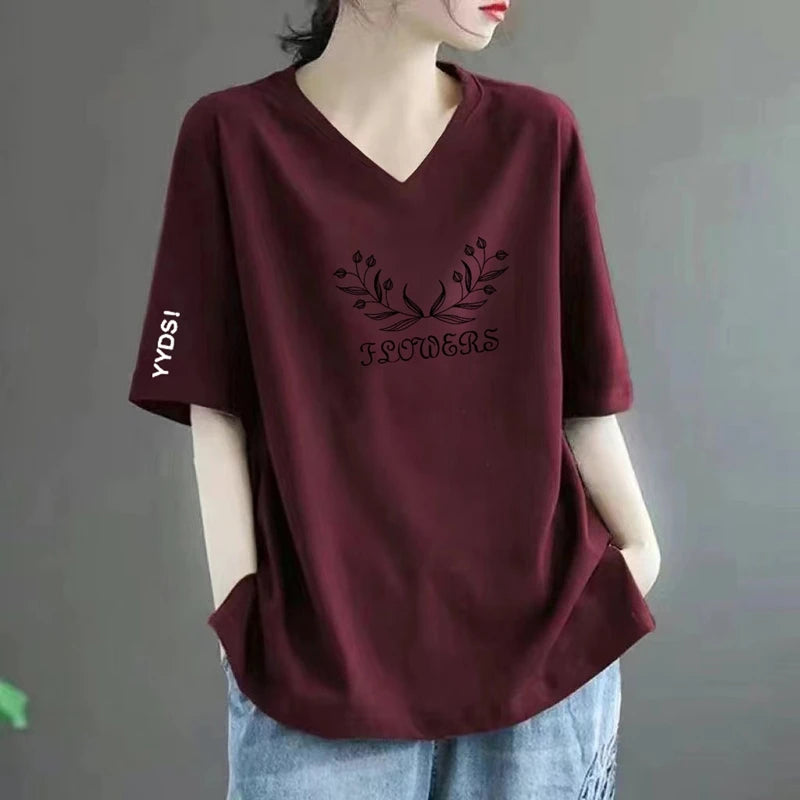 Polera 100%  Algodón, estilo coreano holgado.