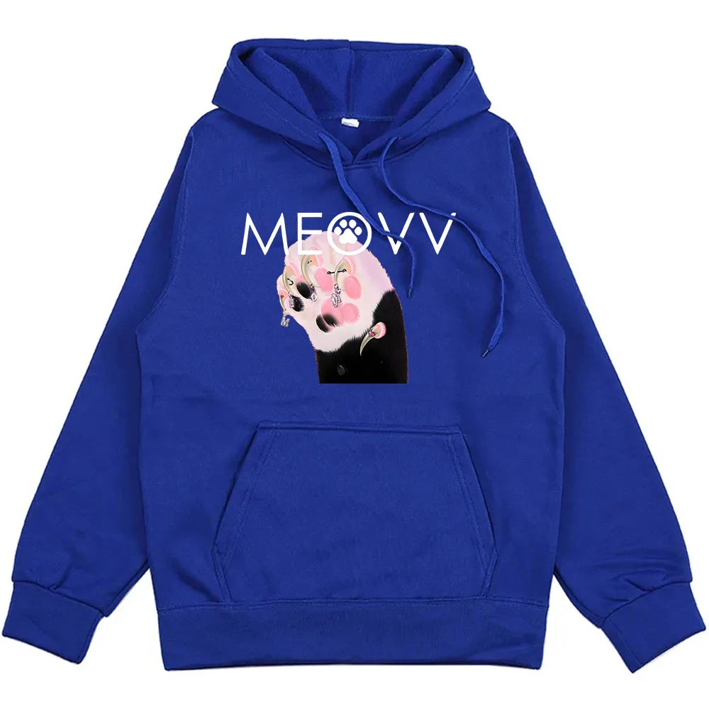 polerones con estampado de meow kawai con capucha