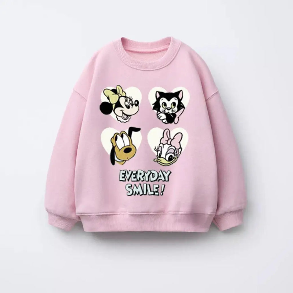 poleron moda Con estampado de dibujos animados  para niños y niñas