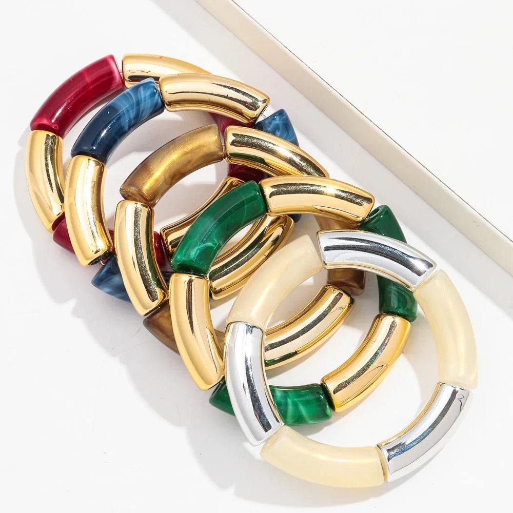 Brazalete de cuentas multicolor