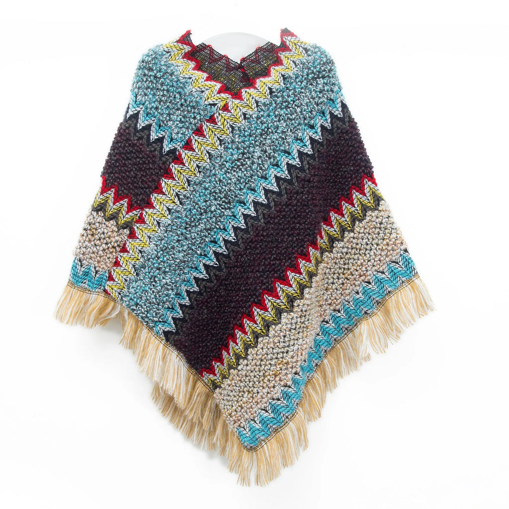Poncho casual para mujer, Moda Vintage.