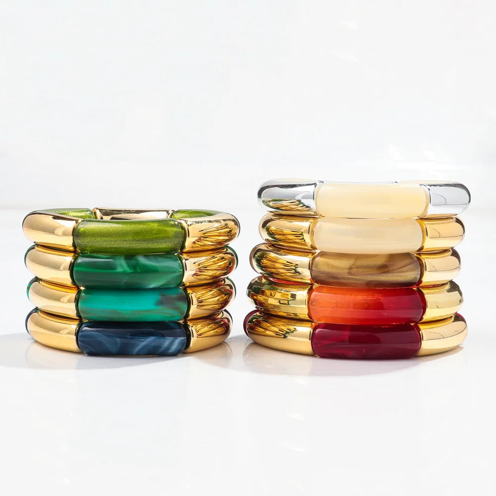 Brazalete de cuentas multicolor