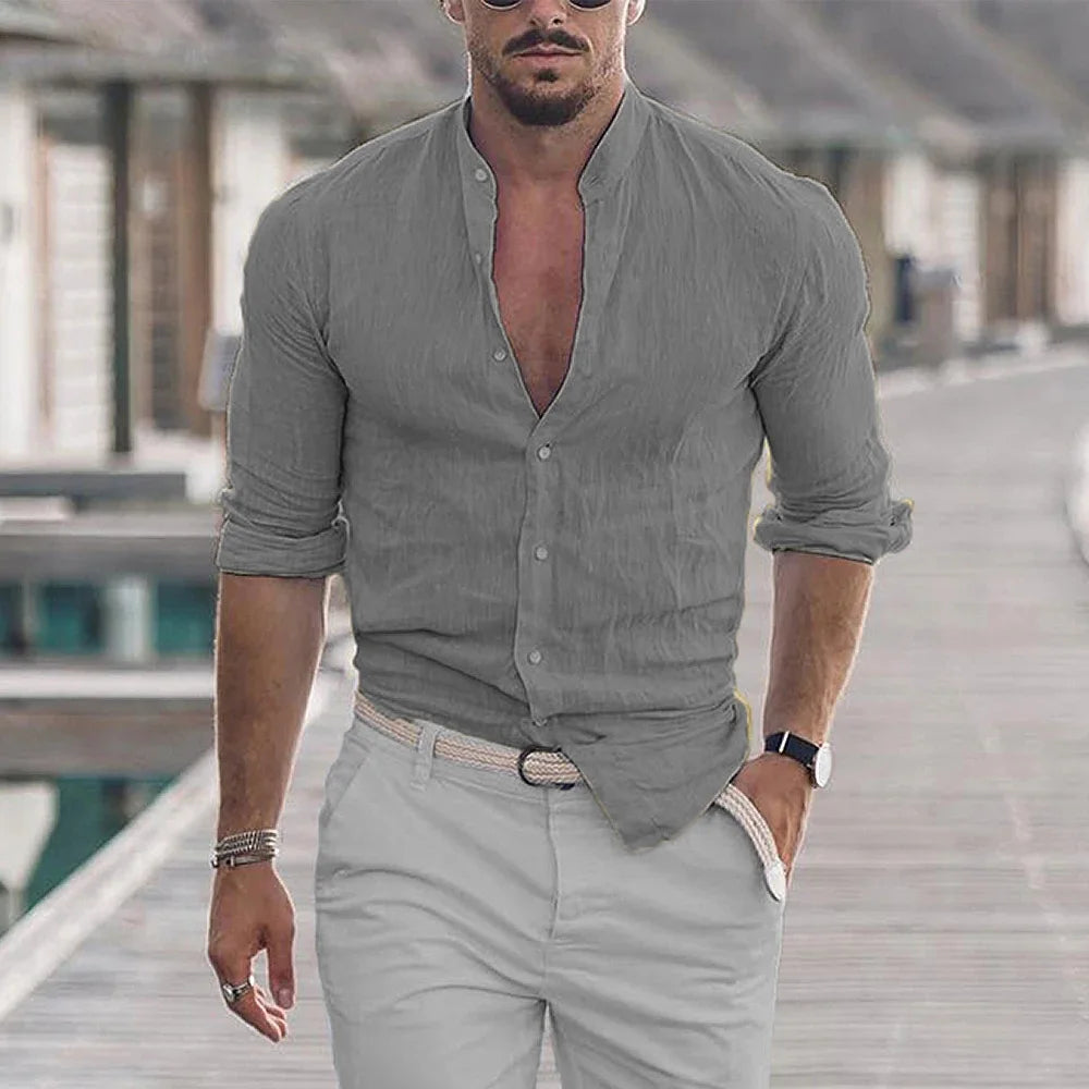 Camisas de lino de algodón