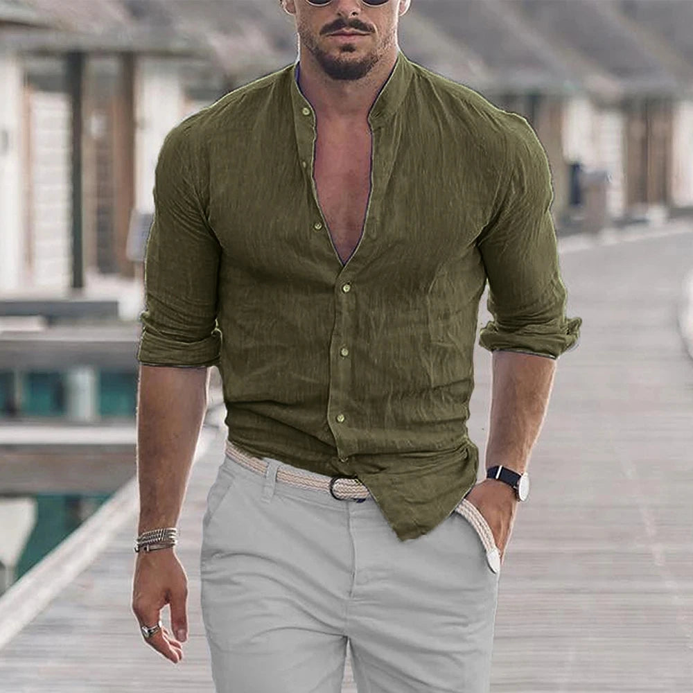 Camisas de lino de algodón