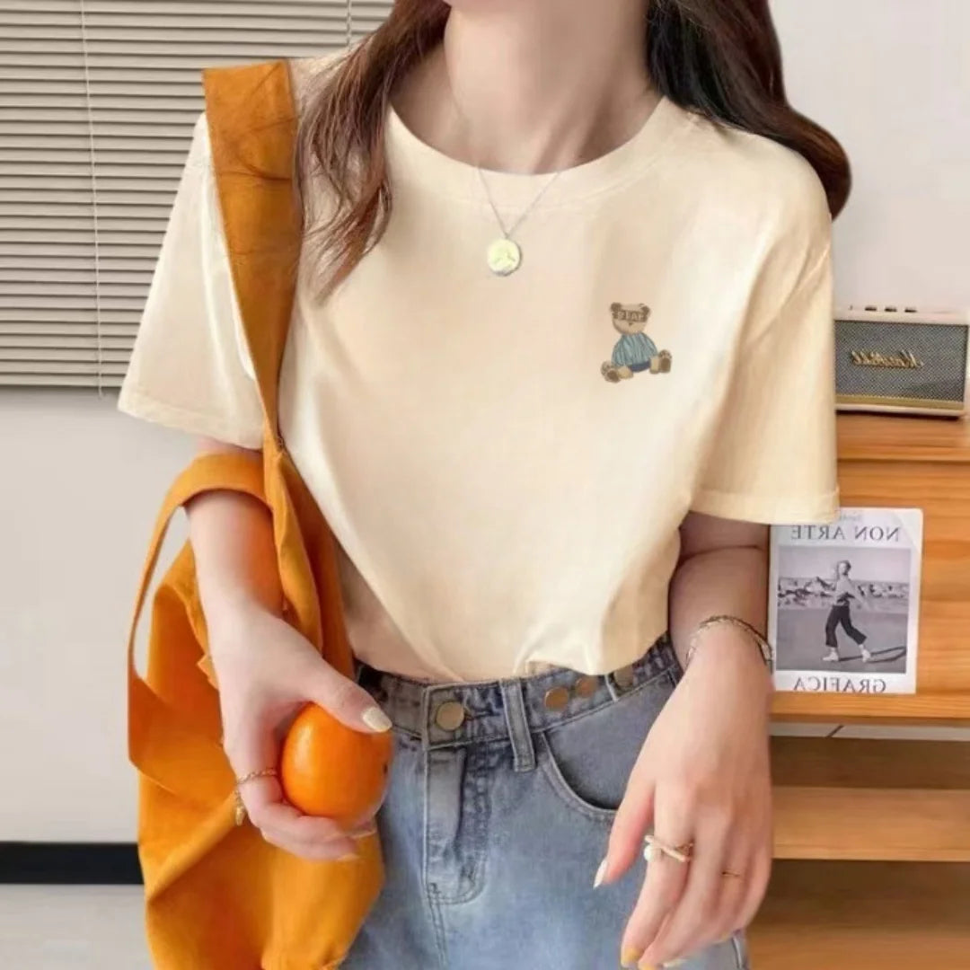 Camiseta de algodón versión coreana, nuevo diseño!