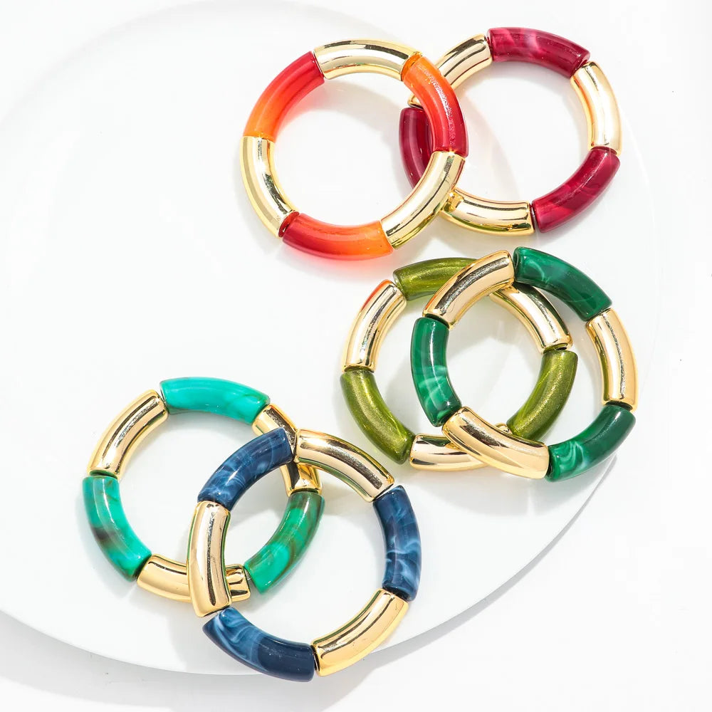 Brazalete de cuentas multicolor