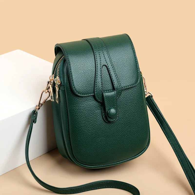 Mini bolso  de cuero multifuncional