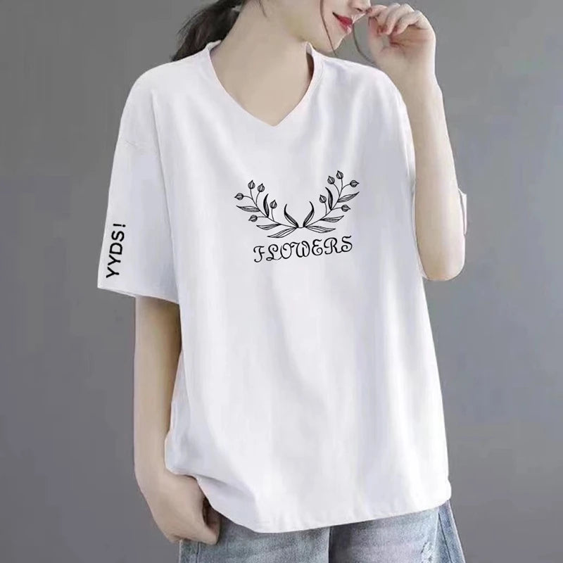 Polera 100%  Algodón, estilo coreano holgado.