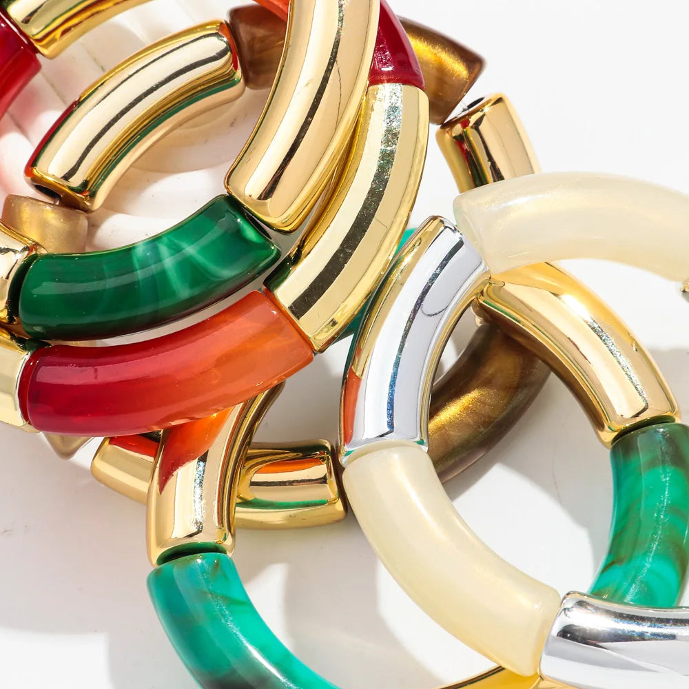 Brazalete de cuentas multicolor
