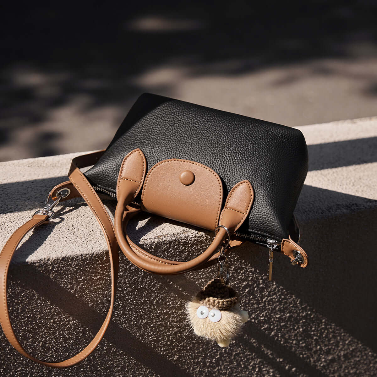Bolso de cuero con asa superior Amelia