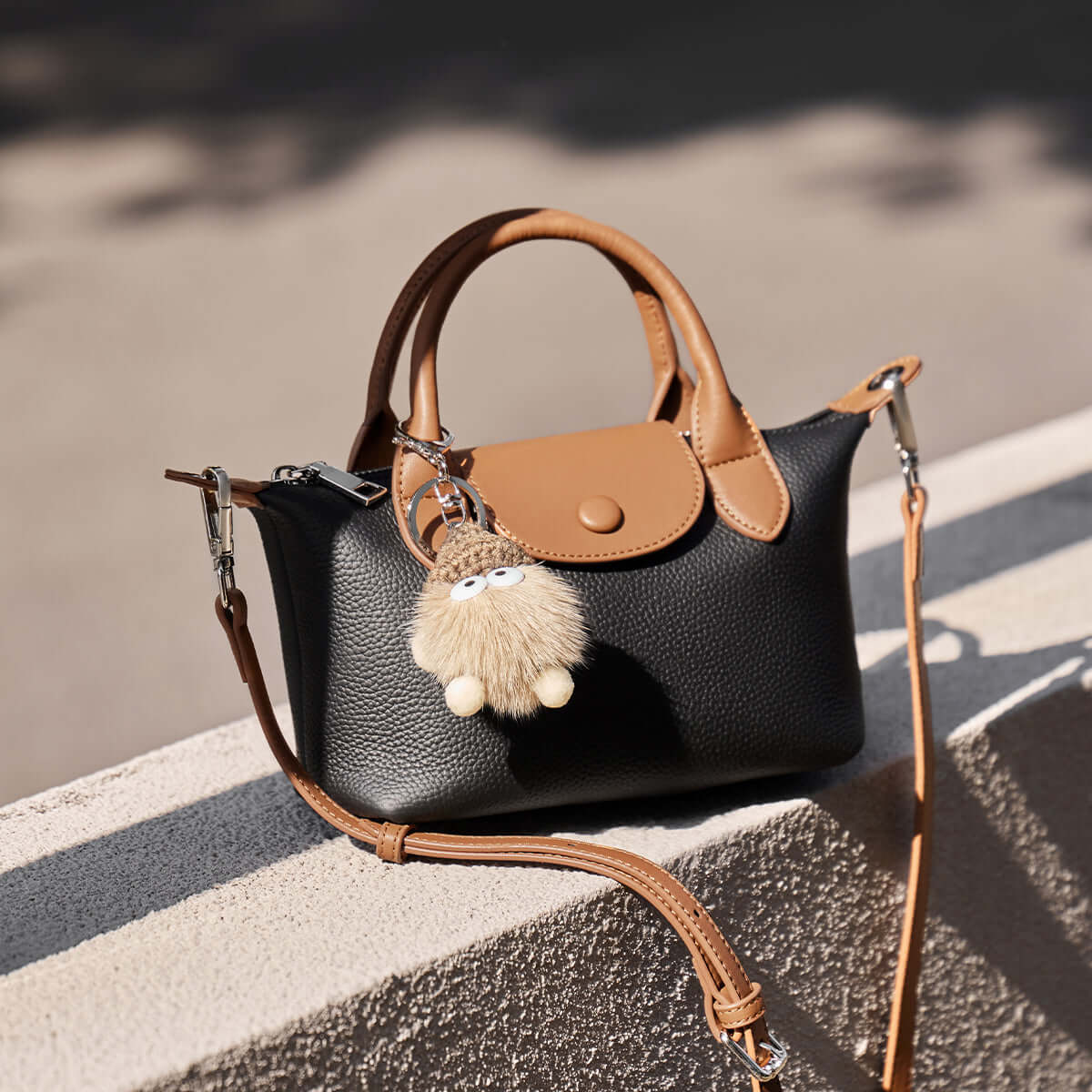 Bolso de cuero con asa superior Amelia