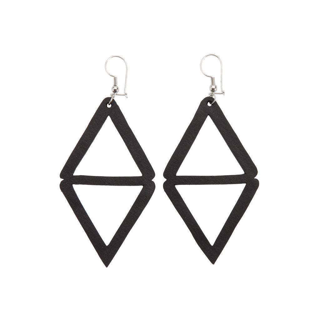 Pendientes de caucho reciclado